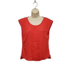 The Limited Scoop Neck Sleeveless OrangeTop/Blouse Size Medium